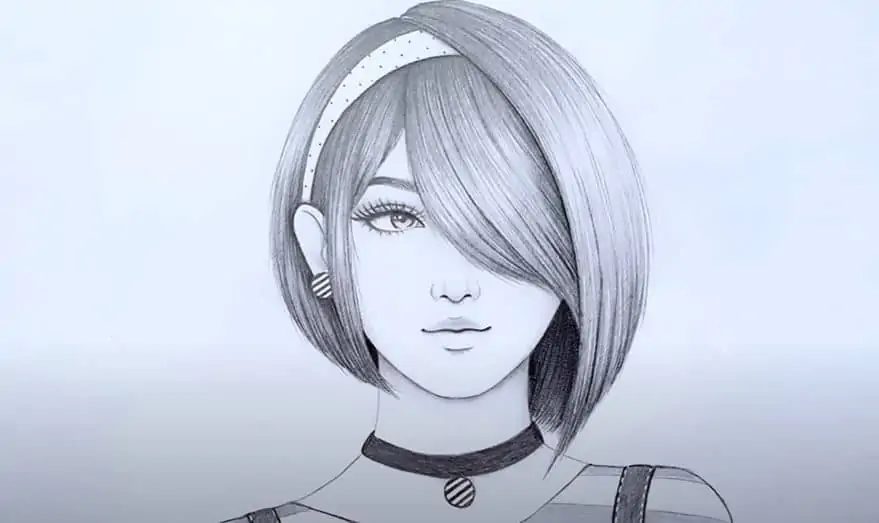 How to draw a Girl with Short hair