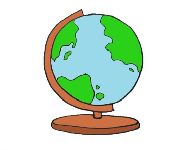 How to draw a Globe Easy Step by Step for Beginners