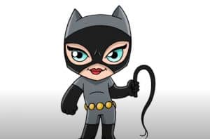 How to Draw Catwoman Cute and easy