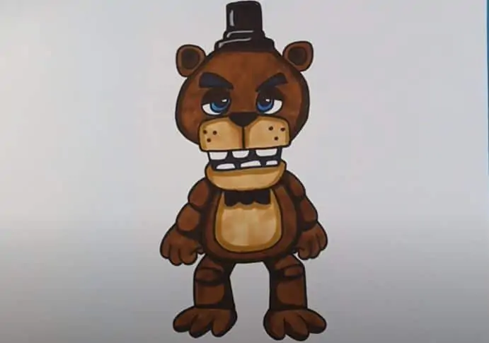How to Draw Freddy Fazbear Step by Step