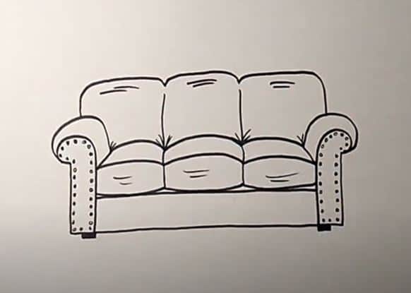 How To Draw A Couch Step By