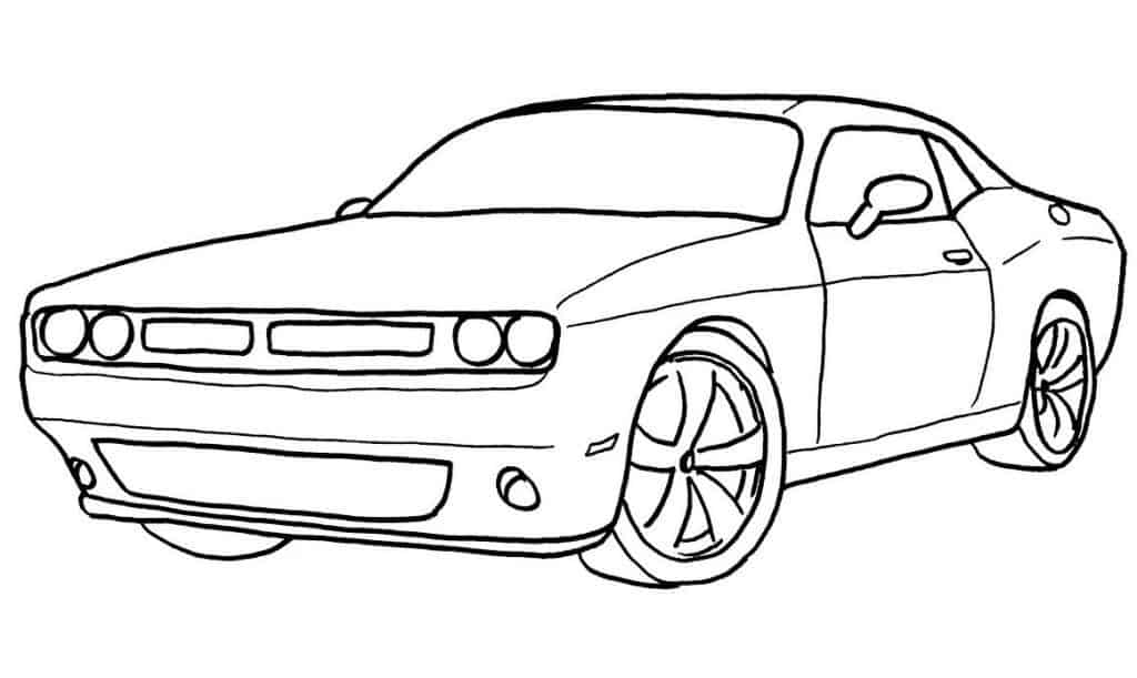 How to Draw a Dodge Charger Step by Step