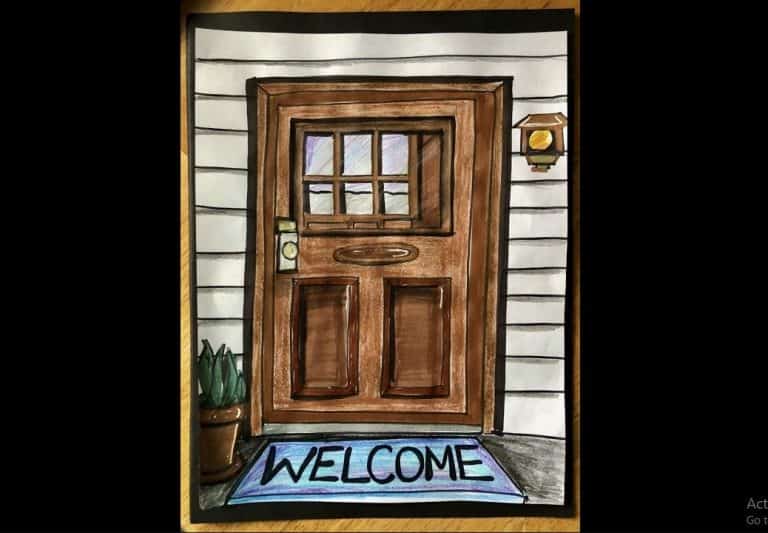 How to Draw a Door Step by Step