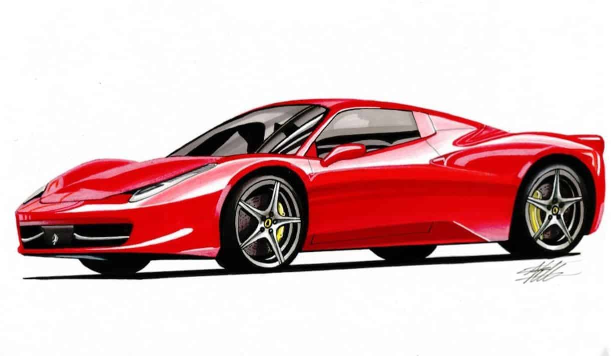 How to Draw a Ferrari 458 Italia Step by Step - How to draw step by step
