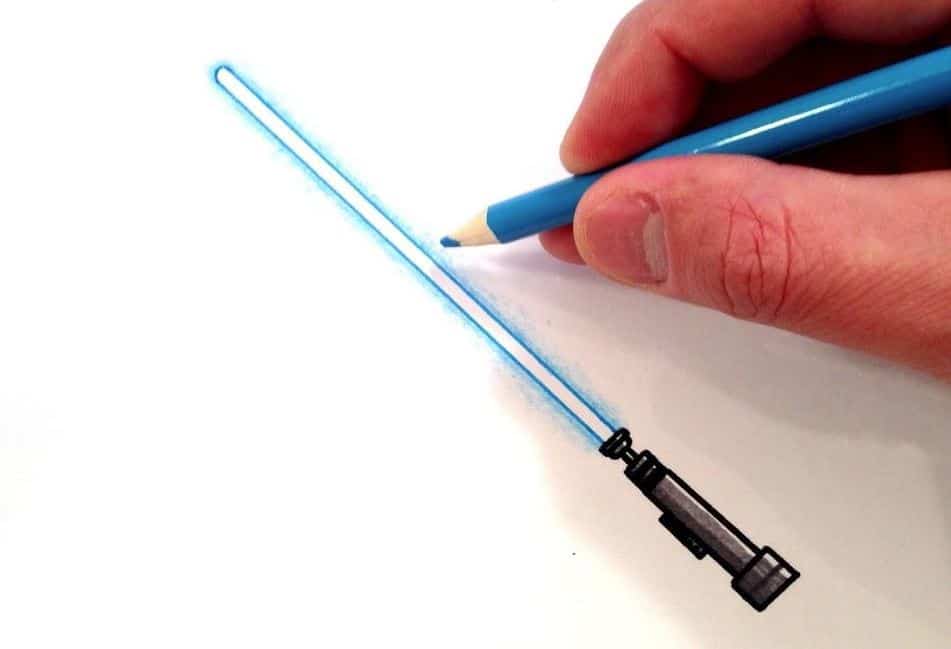 how to draw lightsaber Luke lightsaber skywalker Step by Step Drawing