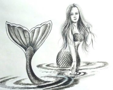 How to Draw a Mermaid with Pencil