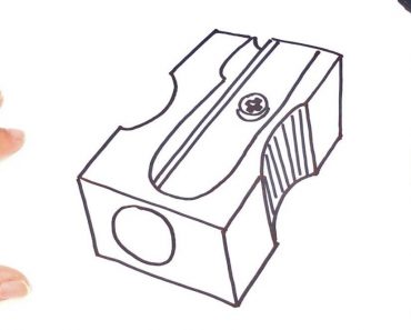 How to Draw a Pencil Sharpener Step by Step