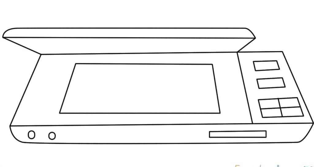 How to Draw a Scanner Step by Step