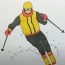 How to Draw a Skier Step by Step