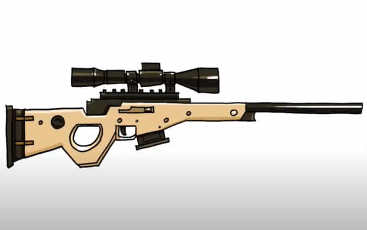 Sniper Rifle Drawing