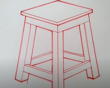 How to Draw a Stool Step by Step