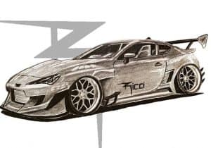 How to Draw a Subaru BRZ Step by Step - Car Drawing Easy