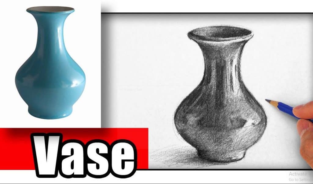 How to Draw a Vase with Pencil