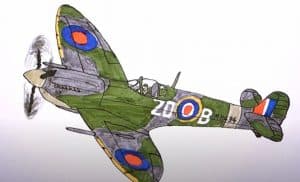How to Draw a WW2 Fighter Plane Step by Step