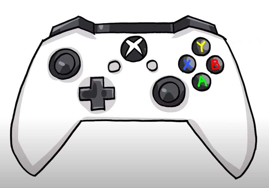 How to Draw a Xbox Controller Step by Step - How to draw step by step