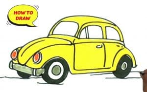 How to draw a volkswagen beetle