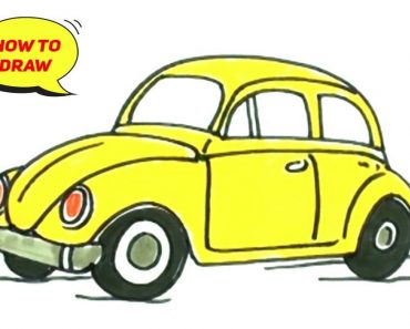How to draw a volkswagen beetle Step by Step