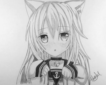 How to draw anime Neko Step by Step