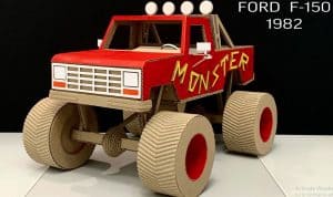 Make Monster Truck Ford F-150 from Cardboard