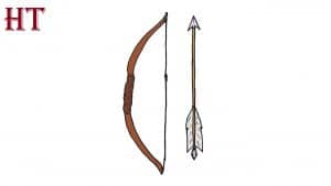 How to draw a bow and arrow