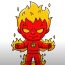 How To Draw Human Torch Step by Step