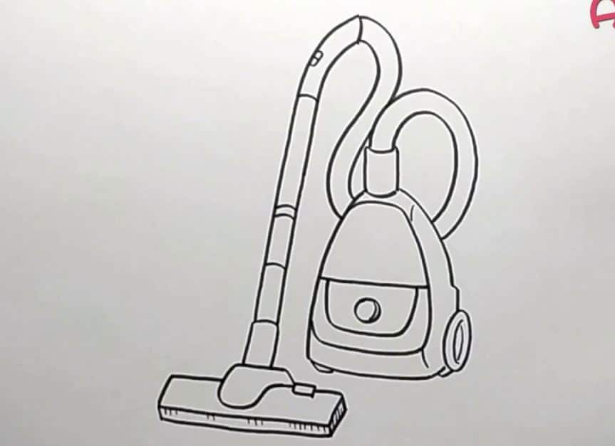 Vacuum cleaner line art vector drawing | Public domain vectors