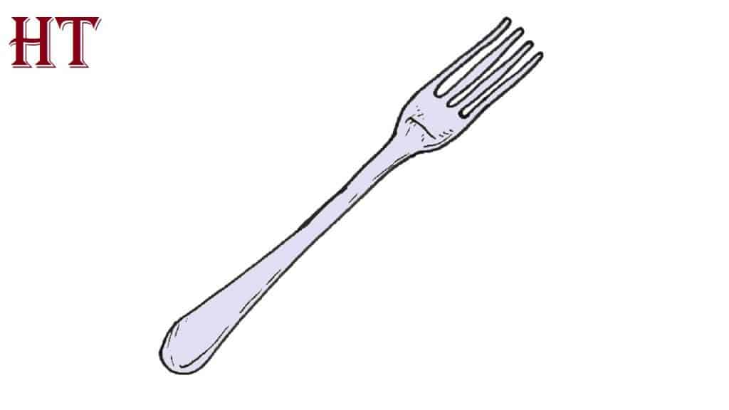 How to Draw a Fork Easy Step by Step