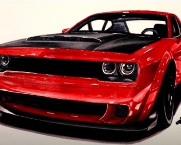 How to draw a Dodge challenger