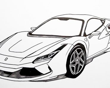 How to draw a Ferrari Car Step by Step