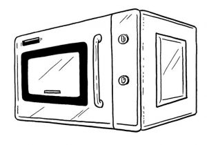 How to draw a microwave