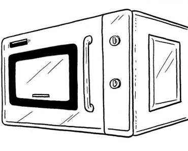 How to draw a microwave Step by Step