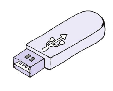 How to draw a Flash Drive Step by Step