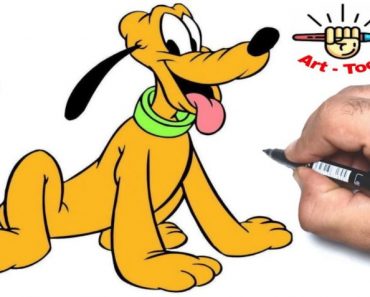 How to draw Pluto from Mickey Mouse Step by Step