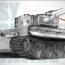 How to draw a Tiger Tank Step by Step