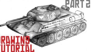 How to draw tank T-34