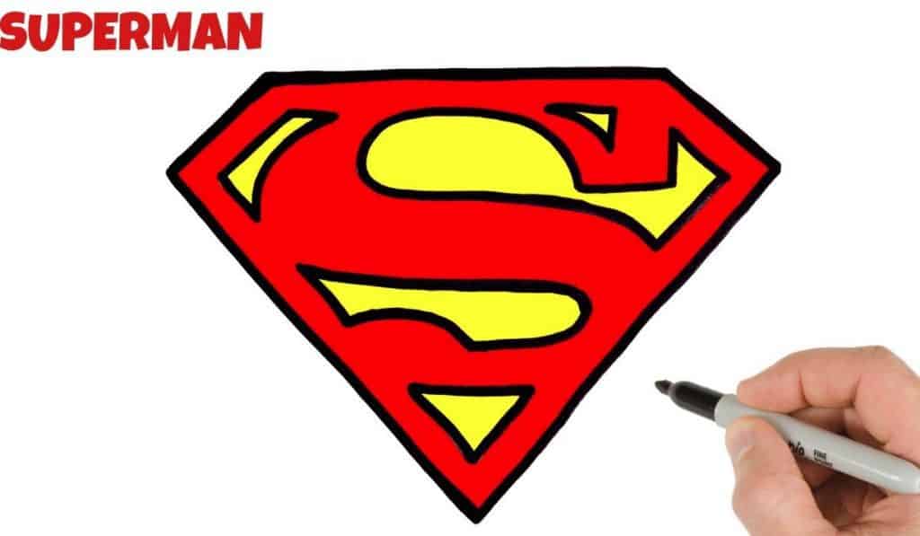 How to draw the superman logo