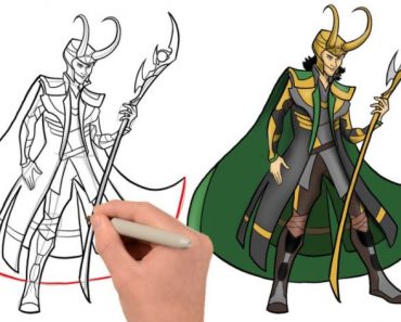 How to draw Loki step by step