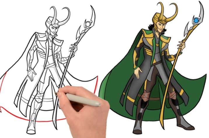 Como Dibujar A Loki I How To Draw Loki I Simpsons Easy Drawings ...