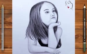 Baby Girl Drawing easy with Pencil