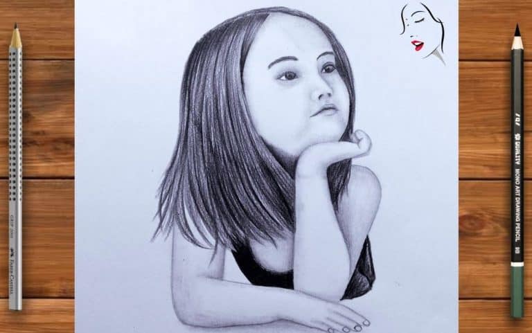 baby-girl-drawing-easy-with-pencil