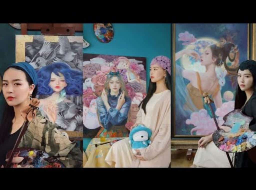 Beautiful Girl Painting by A Chinese girl