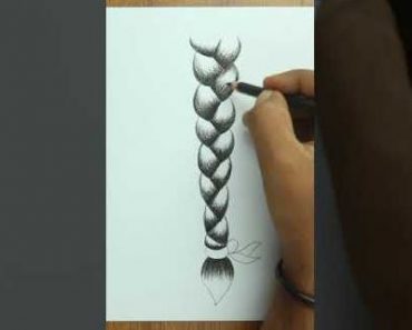 Braids Drawing with Pencil step by step