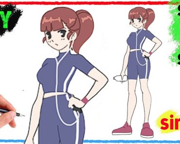 How to Draw a Sporty Girl Step by Step