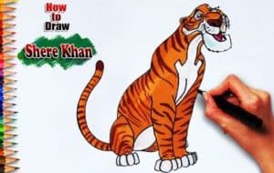 How to draw Shere Khan tiger