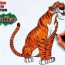 How to draw Shere Khan tiger Step by Step