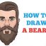 How to draw a beard Step by Step