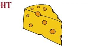 How to draw a cheese
