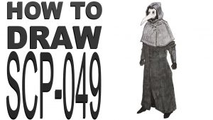 How to draw a plague doctor