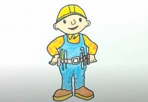 How to draw bob the builder Step by Step