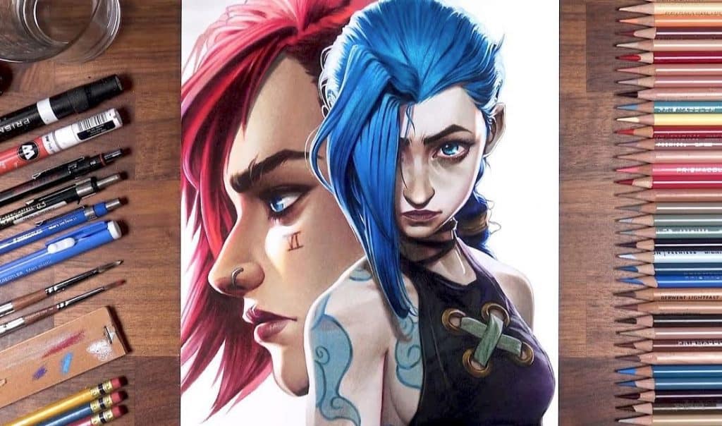 Drawing Arcane VI and Jinx